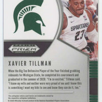 Xavier Tillman 2020 2021 Panini Draft Picks Silver Series Mint Rookie Card #62