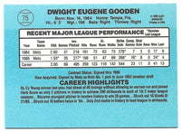 Dwight Gooden 1986 Donruss Series Mint Card #75
