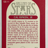Cal Ripken Jr 1992 Donruss Gallery of Stars Series Mint Card #GS -11