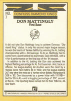 Don Mattingly 1985 Donruss Diamong King Series Mint Rookie Card #7
