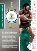 Kareem Abdul-Jabbar 2019 2020 Panini Contenders Winning Ticket Series Mint Card #11
