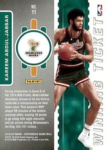 Kareem Abdul-Jabbar 2019 2020 Panini Contenders Winning Ticket Series Mint Card #11