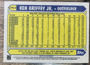  2022 Topps Update Series 3 Baseball 35th Anniversary 1987#87TBU- 24 Ken Griffey Jr. Seattle Mariners Official MLB Trading Card (Stock Photo,  Near Mint to Mint Condition) : Collectibles & Fine Art