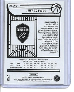 Luke Travers 2022 2023 Panini Hoops Basketball Series Mint Rookie Card #272