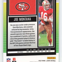 Joe Montana 2022 Panini Score Series Mint Card #171