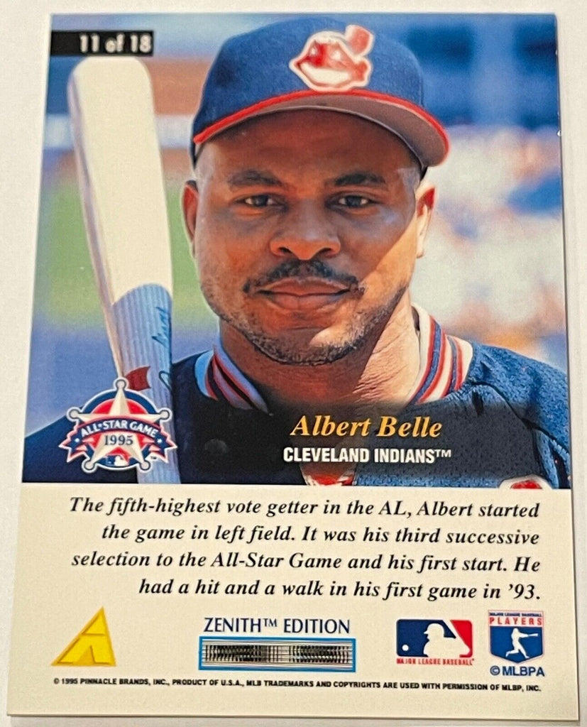 Albert Belle 1995 Pinnacle Zenith All-Star Salute Series Mint Card