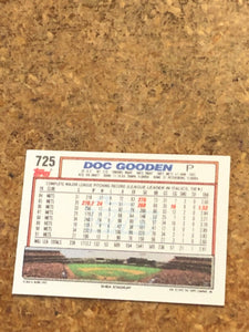 Dwight Gooden 1992 Topps Factory Set Micro Series Mint Card #725