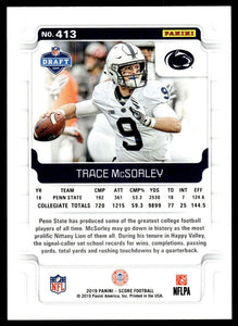 Trace McSorley 2019 Panini Score Series Mint Rookie Card #413