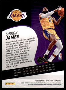 LeBron James 2022 2023 Panini Revolution Series Mint Card #58