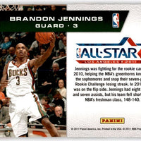 Brandon Jennings 2010 2011 Panini Season Update Rookie Challenge All-Star Series Mint Card #8