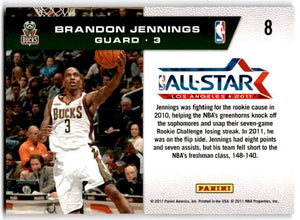 Brandon Jennings 2010 2011 Panini Season Update Rookie Challenge All-Star Series Mint Card #8