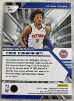 Cade Cunningham 2021 2022 Panini Chronicles XR Series Mint Rookie Card #377
