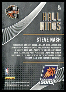 Steve Nash 2018 2019 Panini Donruss Hall Kings Series Mint Card #20