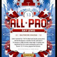 Ray Lewis 2010 Score All Pro Series Mint Card #13