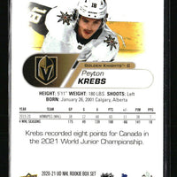 Peyton Krebs 2020 2021 Upper Deck NHL Star Rookies Card #16