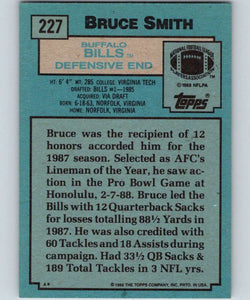 Bruce Smith 1988 Topps Series Mint Card #227