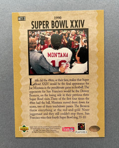 Joe Montana 1995 Upper Deck Trilogy Series Mint Card #MT13