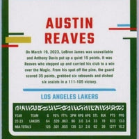 Austin Reaves 2023 2024 Panini Donruss Green Laser Holo Series Mint Card #18