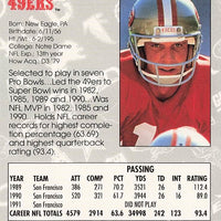 Joe Montana 1992 Pro Set Series Mint Card #649