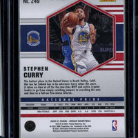 Stephen Curry 2020 2021 Panini Mosaic Reactive GREEN National Pride Mint Card #249
