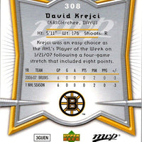 David Krejci 2007 2008 Upper Deck MVP Mint Rookie Card #308
