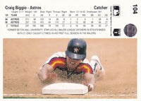 Craig Biggio 1990 Upper Deck Series Mint Card #104
