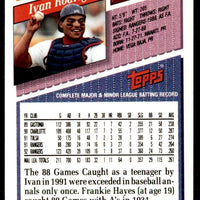 Ivan Rodriguez 1993 Topps Series Mint Card #360