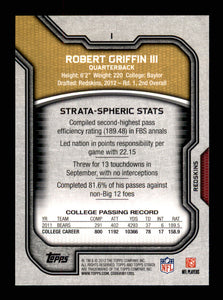 Robert Griffin 2012 Topps Strata Running Series Mint Rookie Card #1