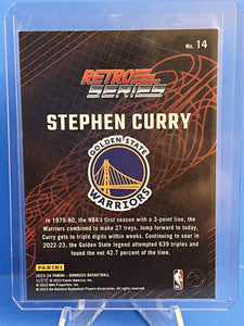 Stephen Curry 2023 2024 Donruss Retro Press Proof Purple Series Mint Card #14