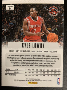 Kyle Lowry 2012 2013 Panini Prizm Series Mint Card #84  First Year Of Prizm