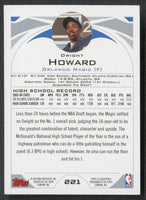 Dwight Howard 2004 2005 Topps Series Mint ROOKIE Card #221
