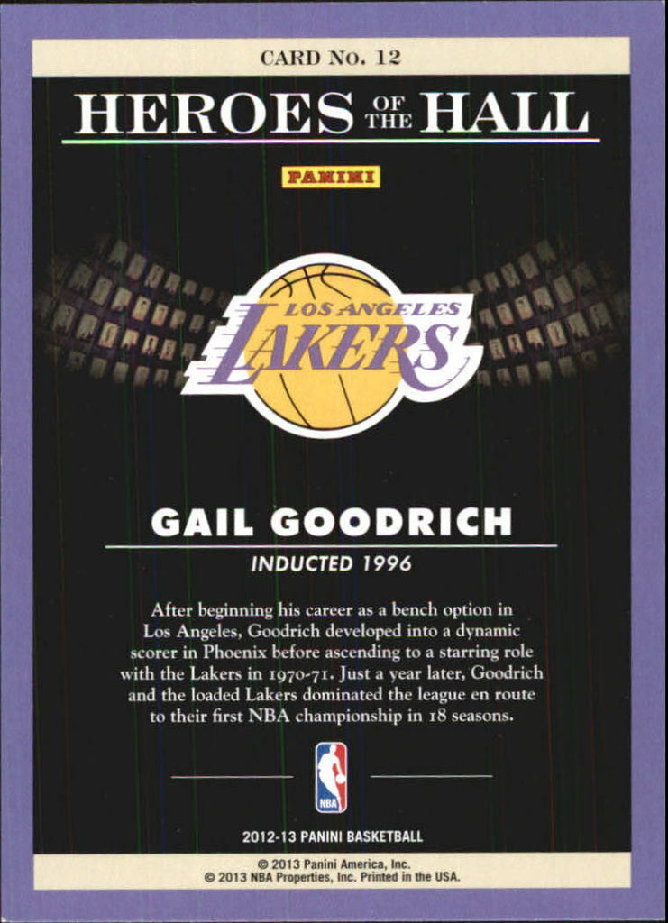 GAIL GOODRICH NBA HALL OF FAME CAREER GAIL GOODRICH NBA CAREER