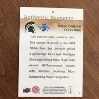 Larry Bird Magic Johnson 2014 2015 SP Authentic Moments Series Mint Card #71
