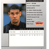 Tim Duncan 1998 1999 Upper Deck Black Diamond Series Mint Card #76