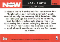 Josh Smith 2007 2008 Topps Generation Now Series Mint Card #GN10
