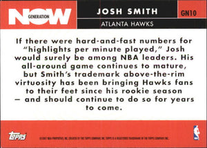 Josh Smith 2007 2008 Topps Generation Now Series Mint Card #GN10