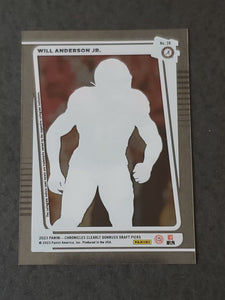 Will Anderson Jr. 2023 Panini Chronicles Clearly Donruss Draft Picks Series Mint Rookie Card #36