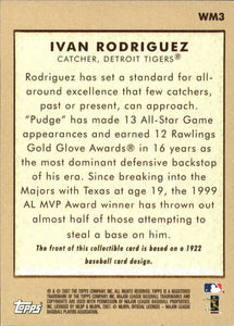 Ivan Rodriguez 2007 Topps Wal-Mart Series Mint Card #WM3