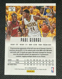 Paul George 2012 2013 Panini Prizm Series Mint Card #30  First Year Of Prizm