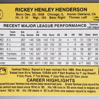 Rickey Henderson 1987 Donruss Series Mint Card #228