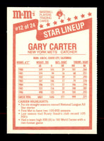 Gary Carter 1987 M & M Star Lineup Series Mint Card #12
