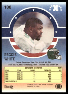 Reggie White 1991 Fleer Stars 'n Stripes Mint Card #100