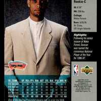 Tim Duncan 1997 1998 Upper Deck Series Mint ROOKIE Card #114