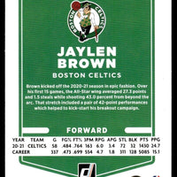 Jaylen Brown 2021 2022 Panini Donruss Green Laser Series Mint Card #164