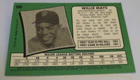 Willie Mays 1996 Topps Finest Commemorative Reprint Card #600
