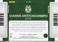 Giannis Antetokounmpo 2021 2022 Panini Contenders Game Night Ticket Series Mint Card #15
