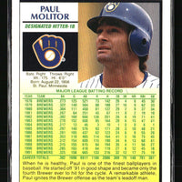 Paul Molitor 1992 Score Series Mint Card  #61