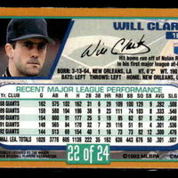 Will Clark 1993 Duracell Series Mint Card #22