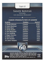 Sandy Koufax  2011 Topps 60 Series Mint Card #T60-57
