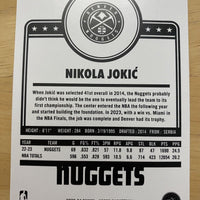 Nikola Jokic 2023 2024 Panini Hoops Blue Tribute Series Mint Card #291